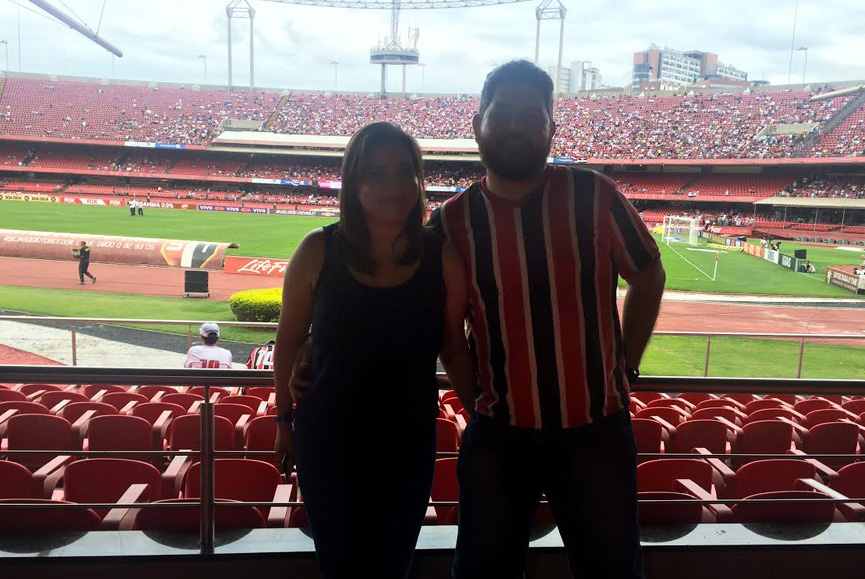 Flávia e eu no Morumbi