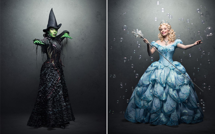 Myra e Fabi como Elphaba e Glinda