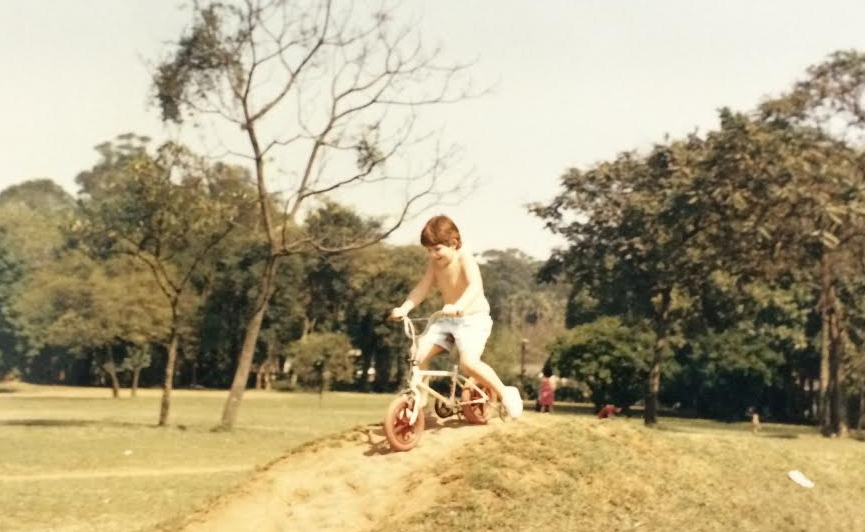 Andando de bicicleta no Ibirapuera