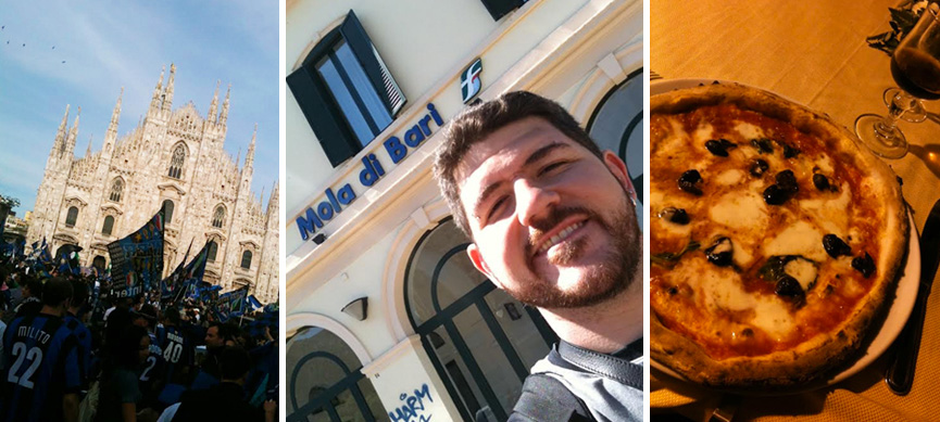 Bons momentos: ver a Internazionale campeã em Milão, conhecer a terra da famiglia e comer uma boa pizza em Napoli.