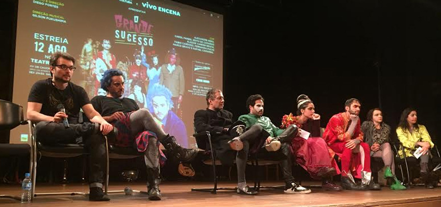 Alexandre Nero e o elenco em coletiva para a imprensa