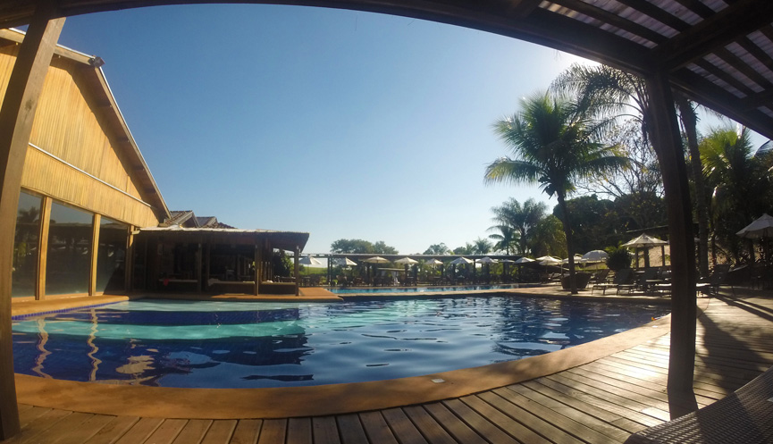 Piscina climatizada do Santa Clara Eco Resort