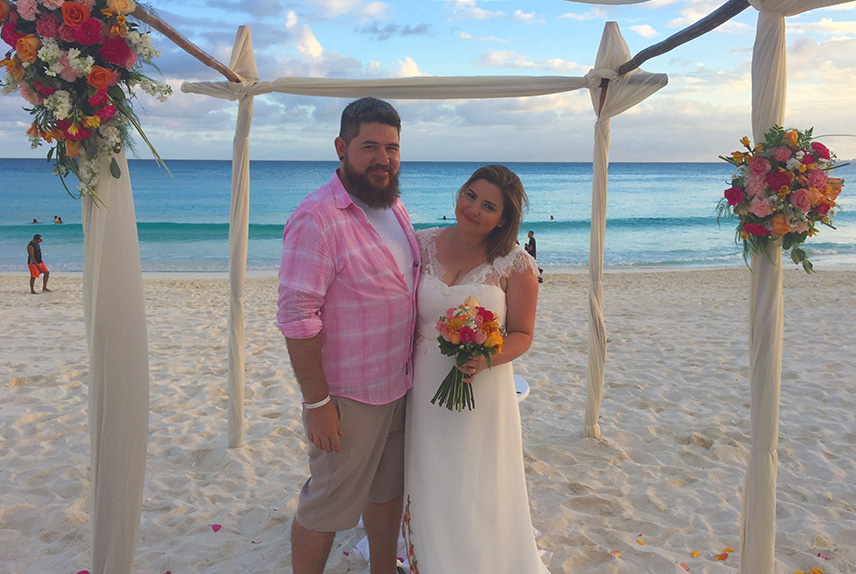 Renovação de votos em Cancun