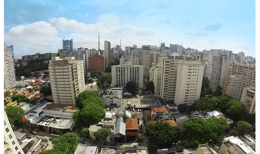 Vista do quarto Quality Suites Oscar Freire